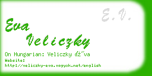 eva veliczky business card